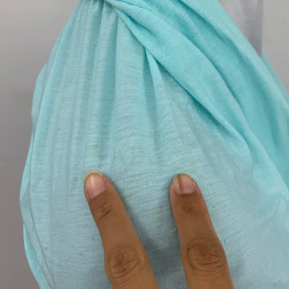 Vintage Lululemon Scarf Womens OS One Size Aqua Infinity Textured Silk Blend